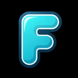 Abstract cyan brand mark