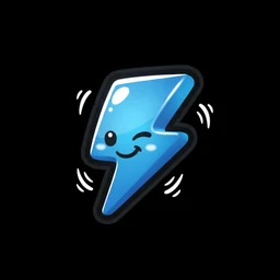 Abstract electric-blue brand mark