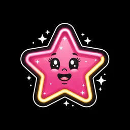 Abstract neon-pink brand mark