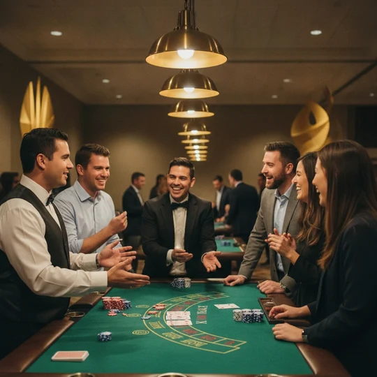 Blackjack team entertainment table